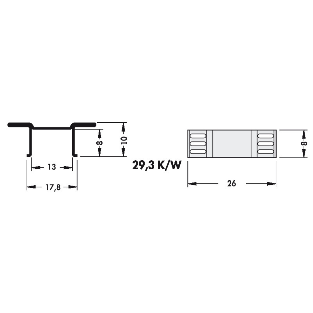Fischer Elektronik Kühlkörper FK 244 08 D 2 PAK für D PAK