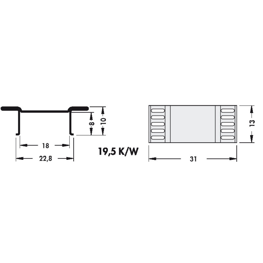 Fischer Elektronik Kühlkörper FK 244 13 D 3 PAK für D PAK