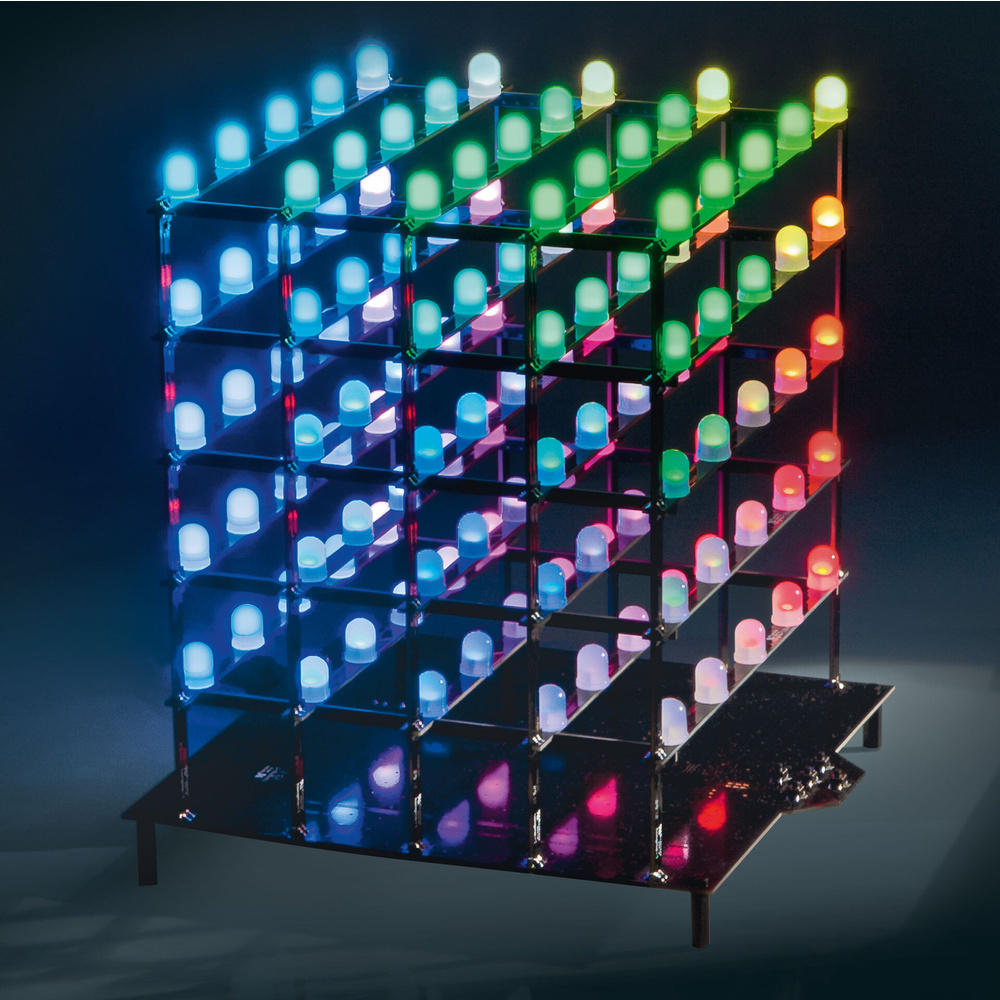 ELV Spar-Set 5x5x5-RGB-Cube RGBC555, Bausatz inkl. LEDs und Netzteil