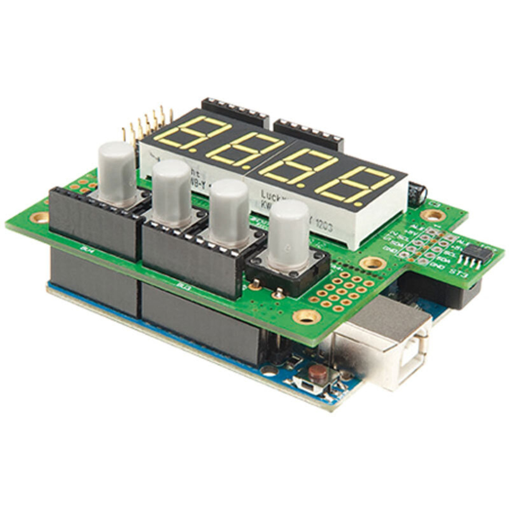 Komplettbausatz I2C-4-Digit LED Display I2C-4DLED, ohne Frontplatte