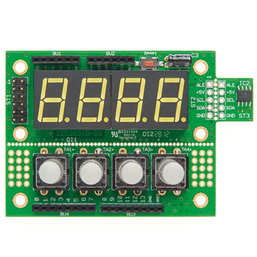 Komplettbausatz I2C-4-Digit LED Display I2C-4DLED, ohne Frontplatte