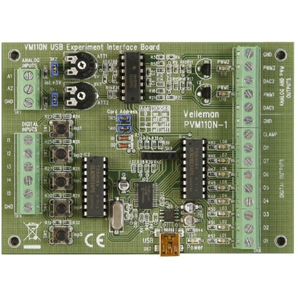 Velleman VM110N USB-Experiment-Interface-Board