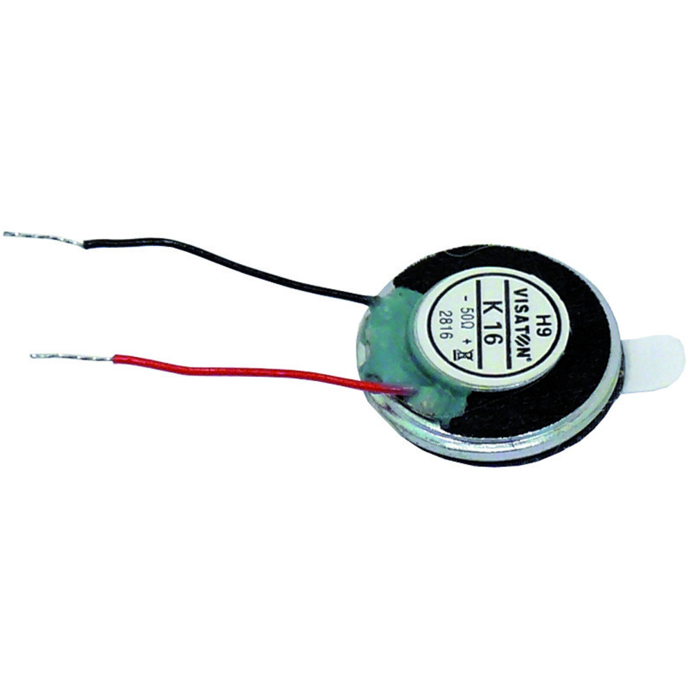 VISATON Miniaturlautsprecher mit sehr geringen Abmaßen und Klebefläche 1,6 cm, K 16 / 50 Ω