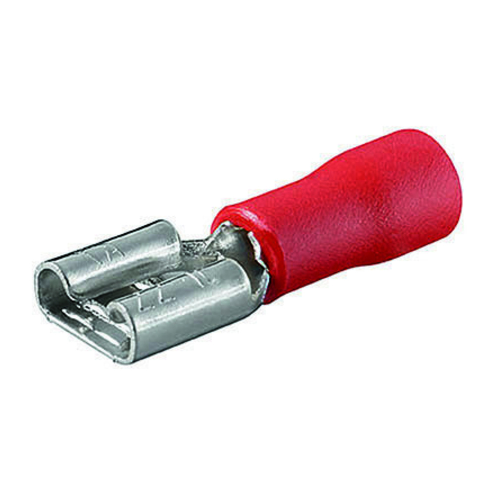 Kfz-Flachsteckhülsen, rot, max. Leiterquerschnitt 1 mm