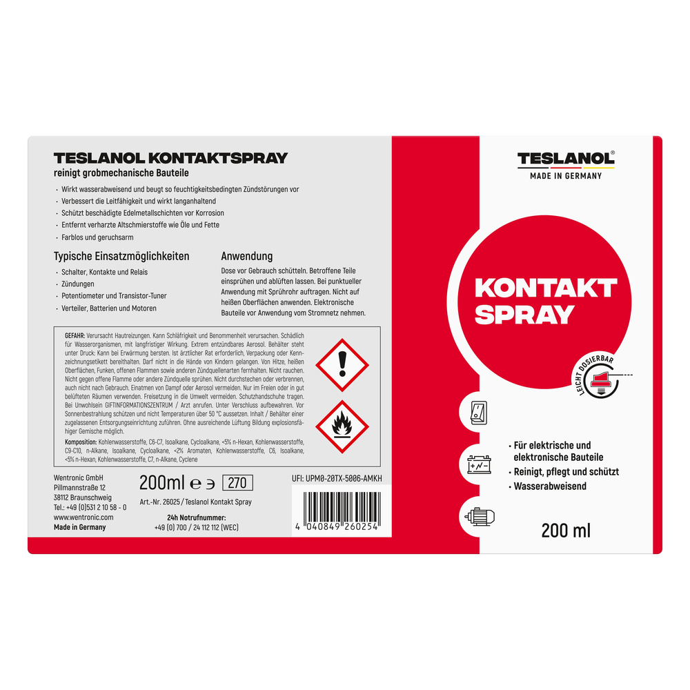 Teslanol Kontakt-Tuner-Spray, 200 ml