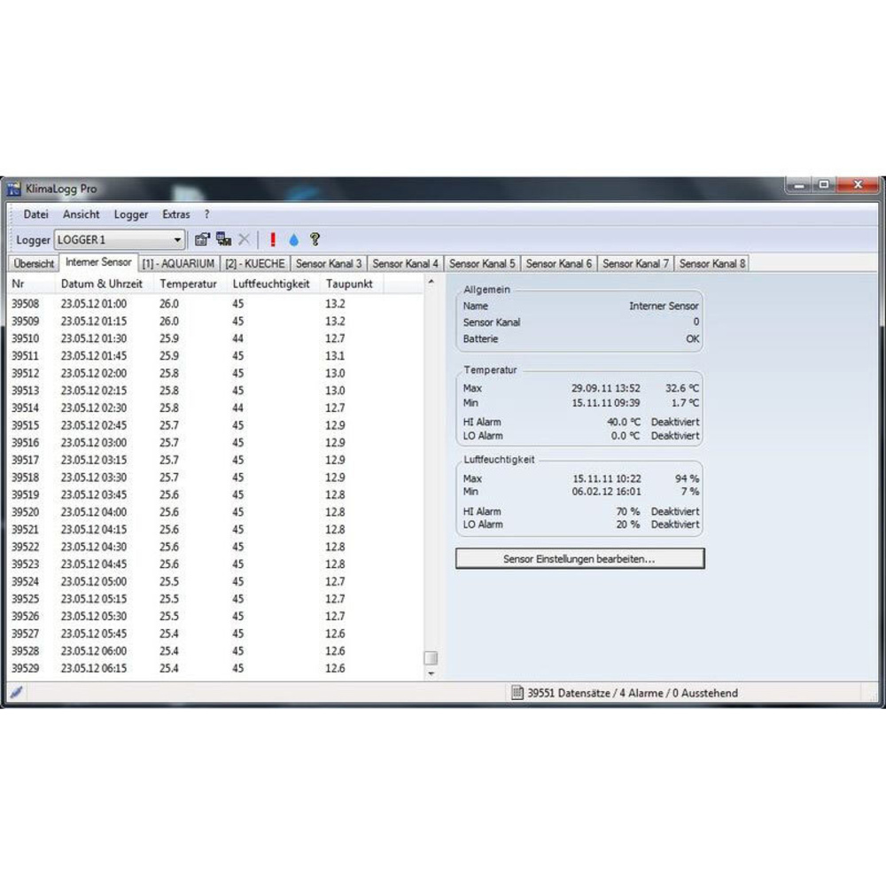 TFA Profi-Thermo-Hygrometer KlimaLogg Pro, mit Datenlogger-Funktion