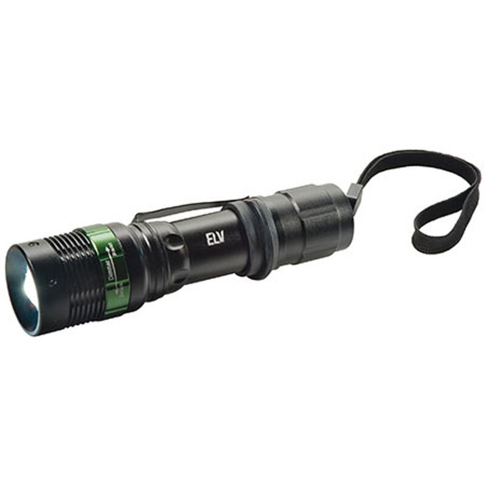ELV TF120+ LED Taschenlampe mit arretierbarem Variofokus, 3er-Sparset