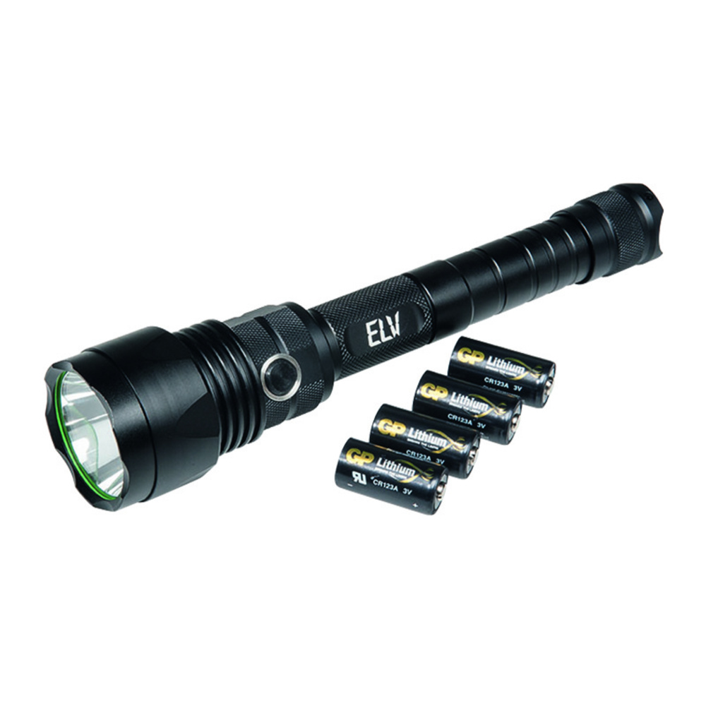 ELV TX600 LED Taschenlampe, 6 W, 600 lm, inkl. Batterien