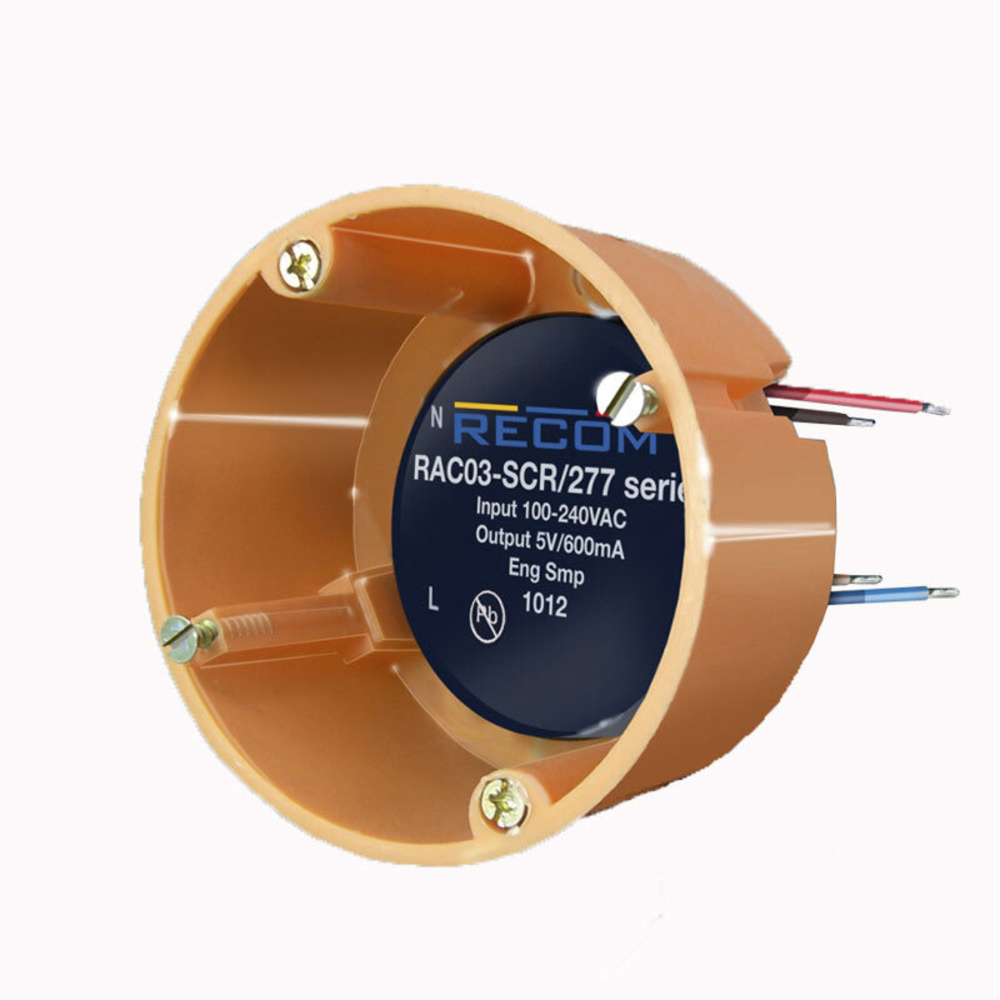 RECOM AC/DC-Unterputz-Netzteil RAC03-3.3SER/277, 3,3 V DC, 900 mA