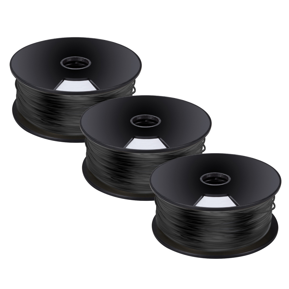 Velleman 3er-Set PLA Filament, schwarz, 3 mm, 750 g, PLA3B1, 60-teilig