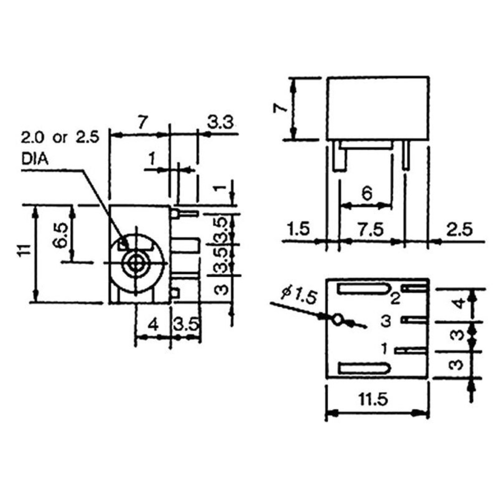 econ connect DC-Einbaubuchse DCE4A, 2,1 mm, print