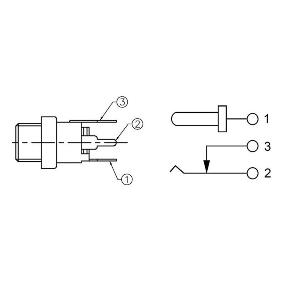 econ connect DC-Einbaubuchse DCE5AP, 2,1 mm, vertikal