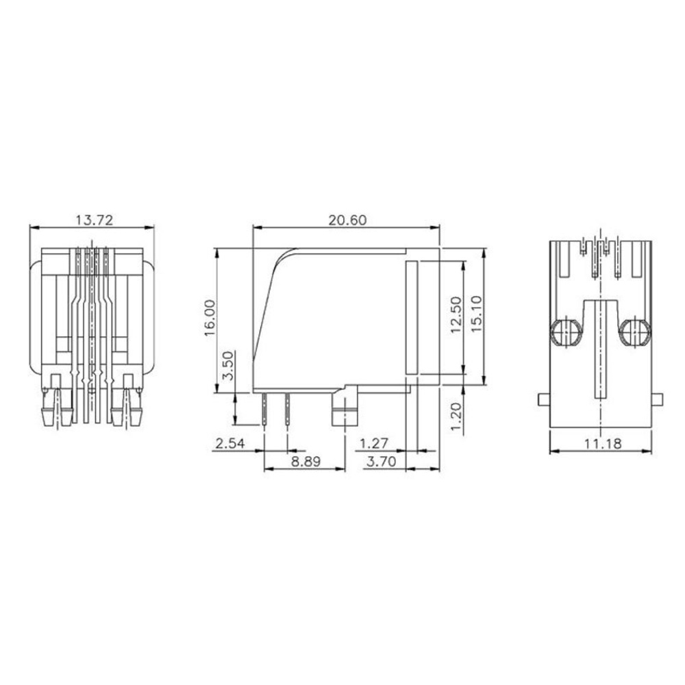 econ connect Modular-Einbaubuchse MEB4/4P, 4P4C, ungeschirmt
