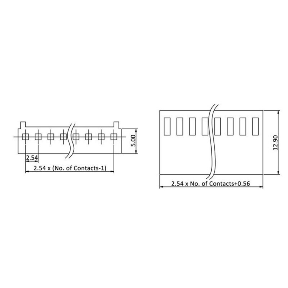 econ connect Steckverbinder PS10, 1x 10-polig, 30 cm, RM 2,54 mm