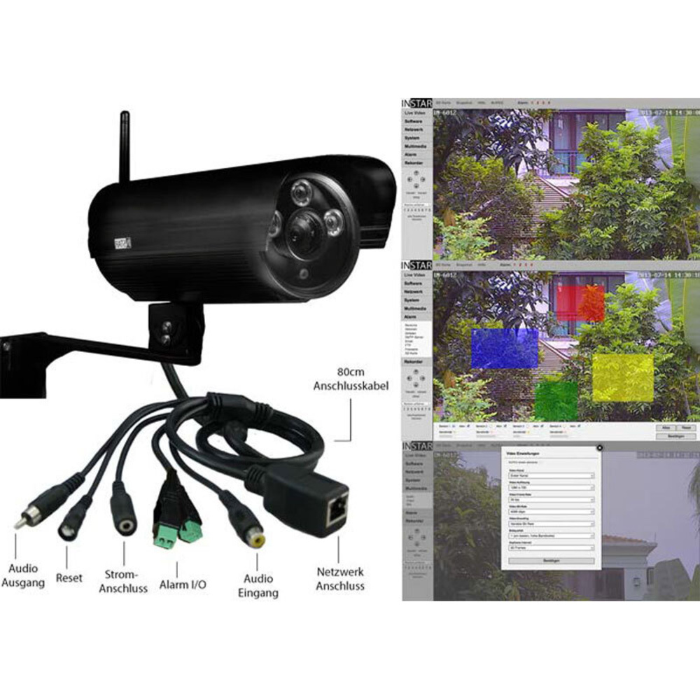 INSTAR IP Kamera IN-5907HD WLAN/LAN, schwarz