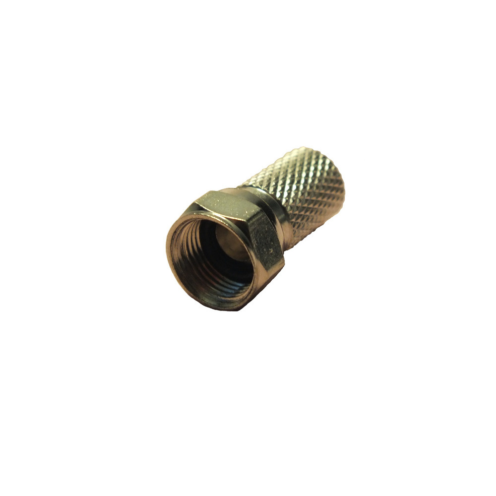 F-Aufdrehstecker für 7mm Koaxkabel incl. Gummidichtung