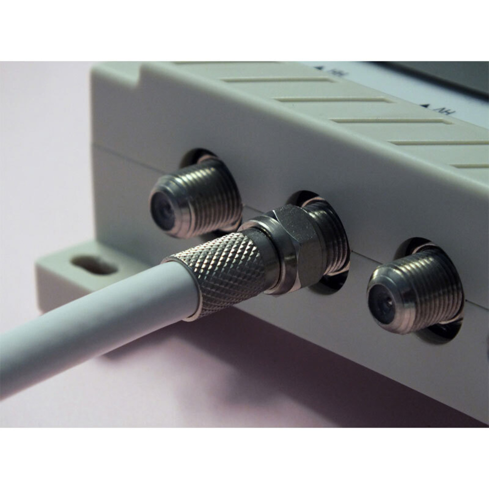 F-Aufdrehstecker für 7mm Koaxkabel incl. Gummidichtung