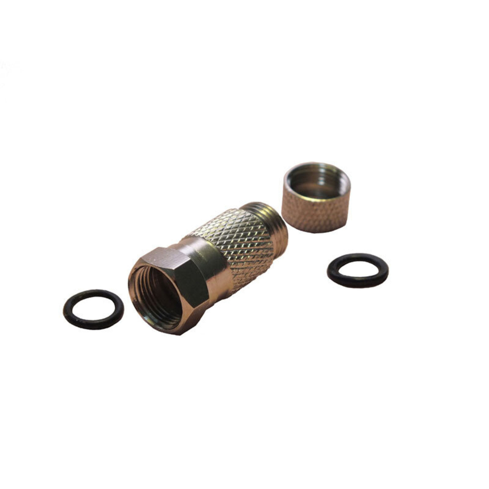 Dr. Sieger F-Schraubstecker f. 7mm Koaxkabel, incl. beidseitiger Gummidichtung