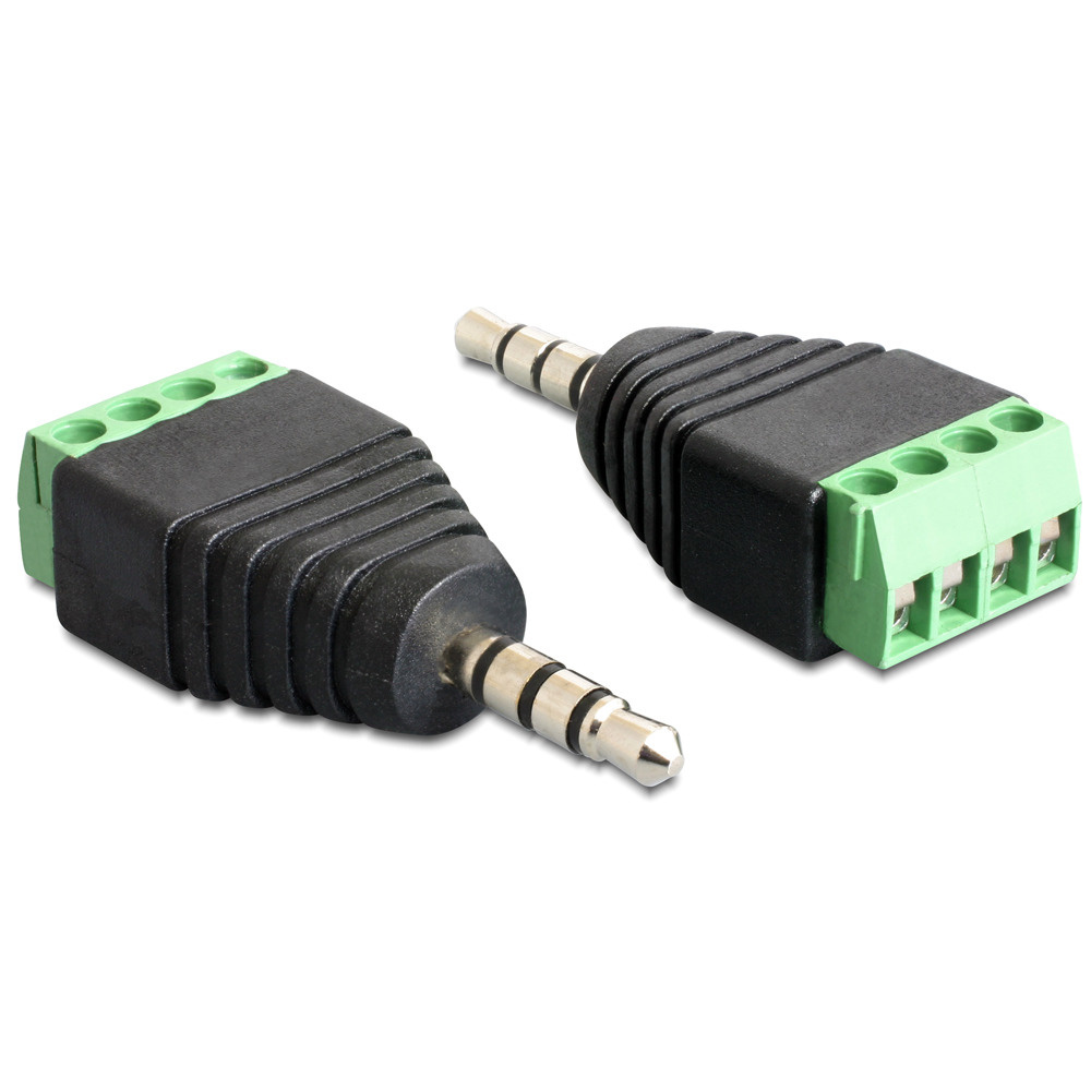 Delock Adapter Terminalblock > Klinke 3,5 mm Stecker 4 Pin