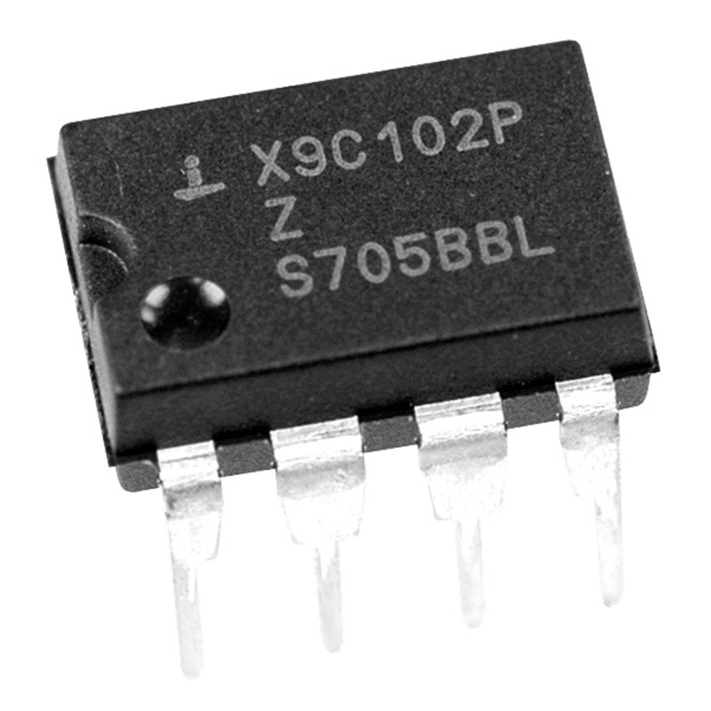 Intersil Digital-Potentiometer X9C103PZ, 10 kOhm, 100 Tap, DIP8