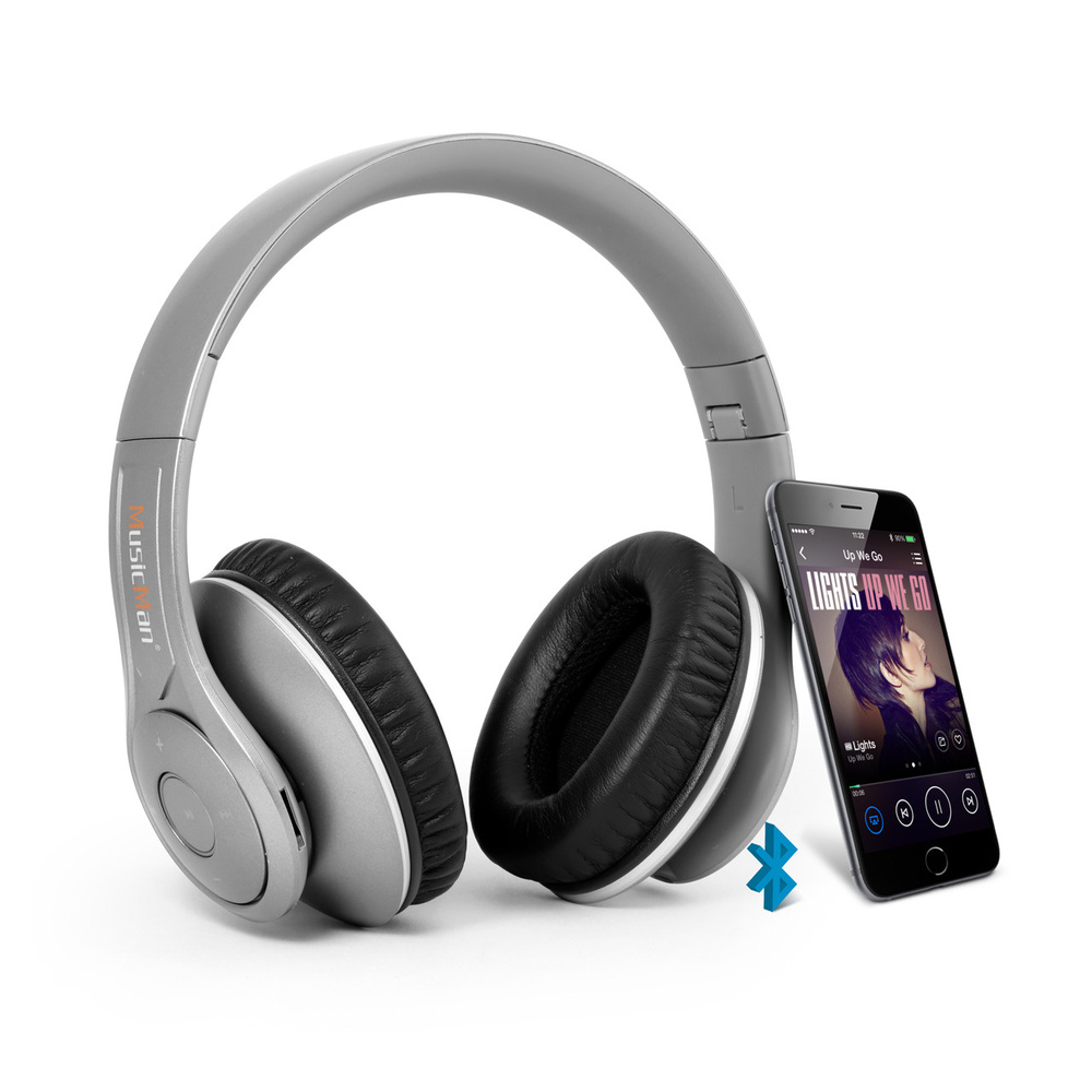 MusicMan Bluetooth-Kopfhörer BT-X15 mit integriertem MP3 Player, Bluetooth und UKW-Radio, faltbar