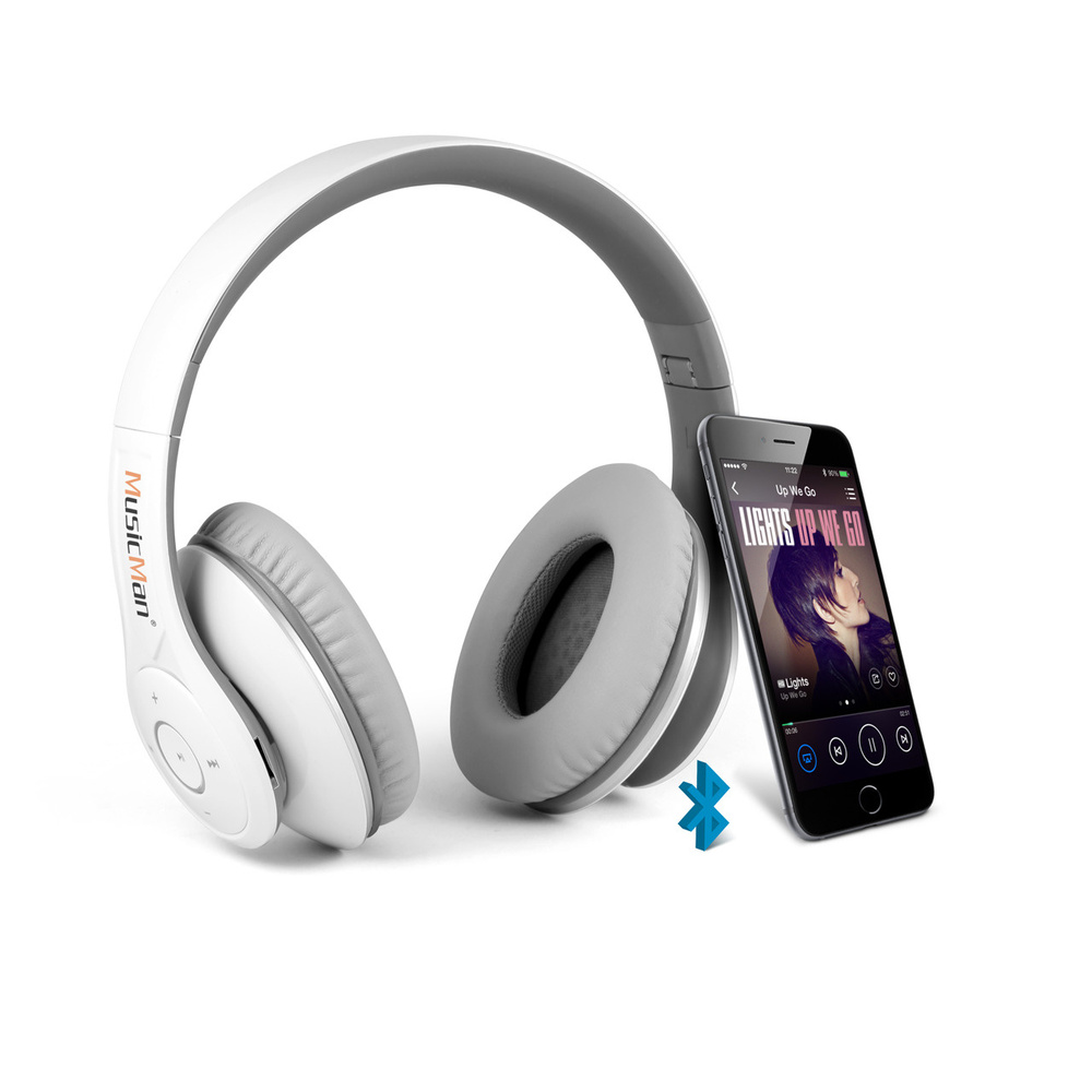 MusicMan Bluetooth-Kopfhörer BT-X15 mit integriertem MP3 Player, Bluetooth und UKW-Radio, faltbar