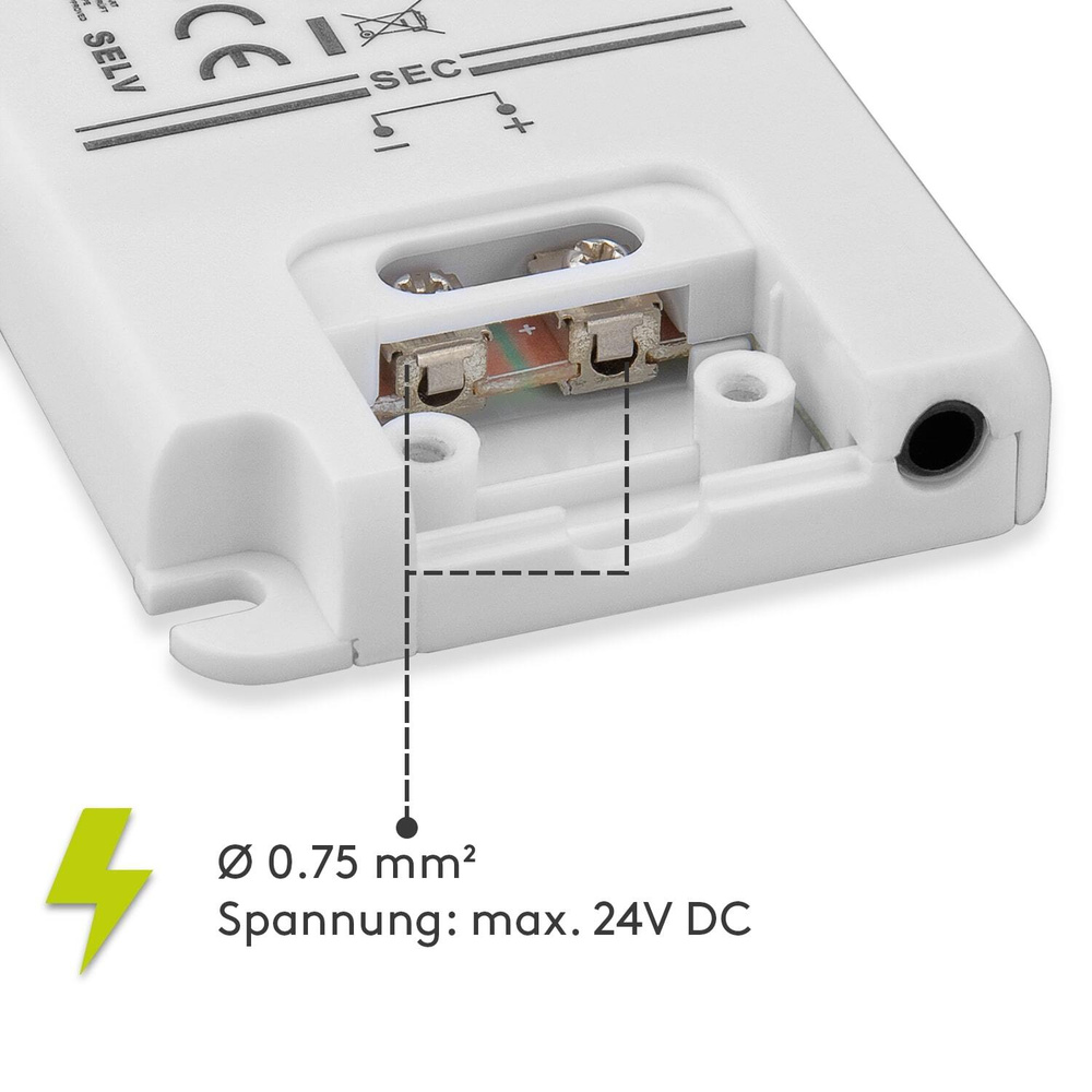 goobay LED-Netzteil / LED-Trafo, 20 W, 24 V DC, 0,83 A, Konstantspannung, IP20, ultraflach