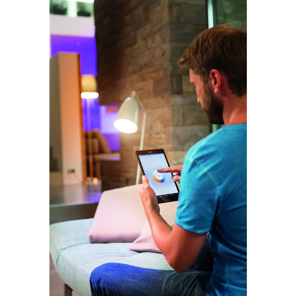 Starterset OSRAM LIGHTIFY mit WLAN-Gateway, 10-W-RGBW-LED-Lampe E27 und 1,8-m-RGB-LED-Streifen
