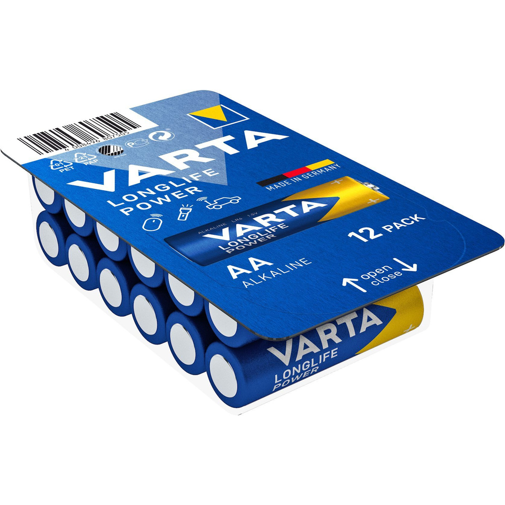 VARTA 12er-Set Mignon-Batterie LONGLIFE Power, AA, LR6