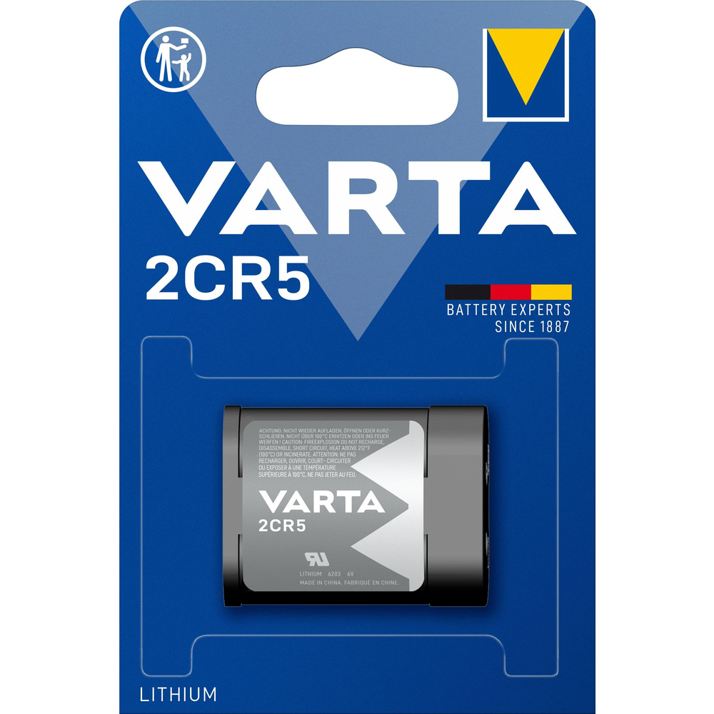 VARTA Professional Lithium Batterie 2CR5, 1400 mAh, 6 V
