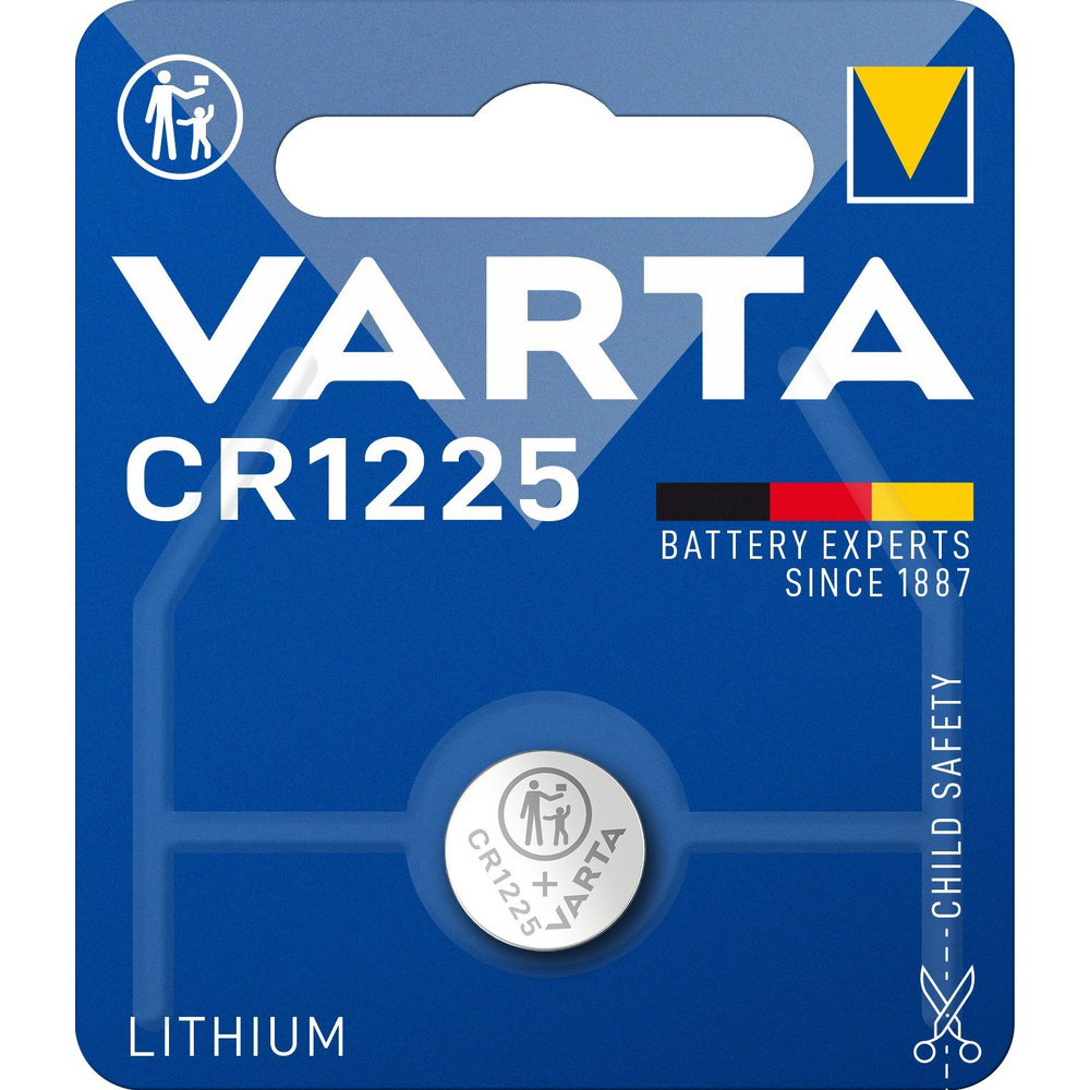 VARTA Lithium-Knopfzelle CR1225, 3 V, 48 mAh