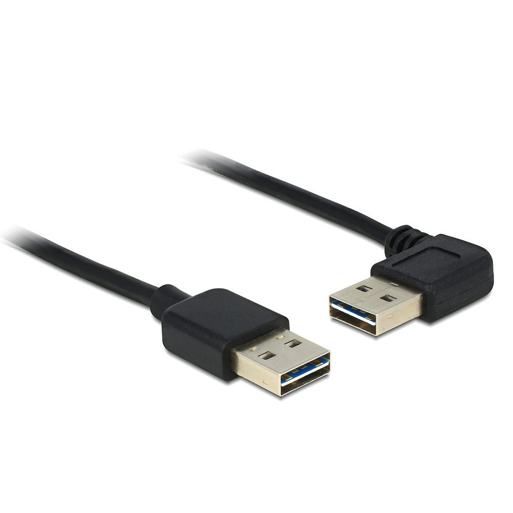 Delock Easy-USB 2.0, Kabel (Typ A) 90° gewinkelt Stecker auf (Typ A) Stecker, 1 m