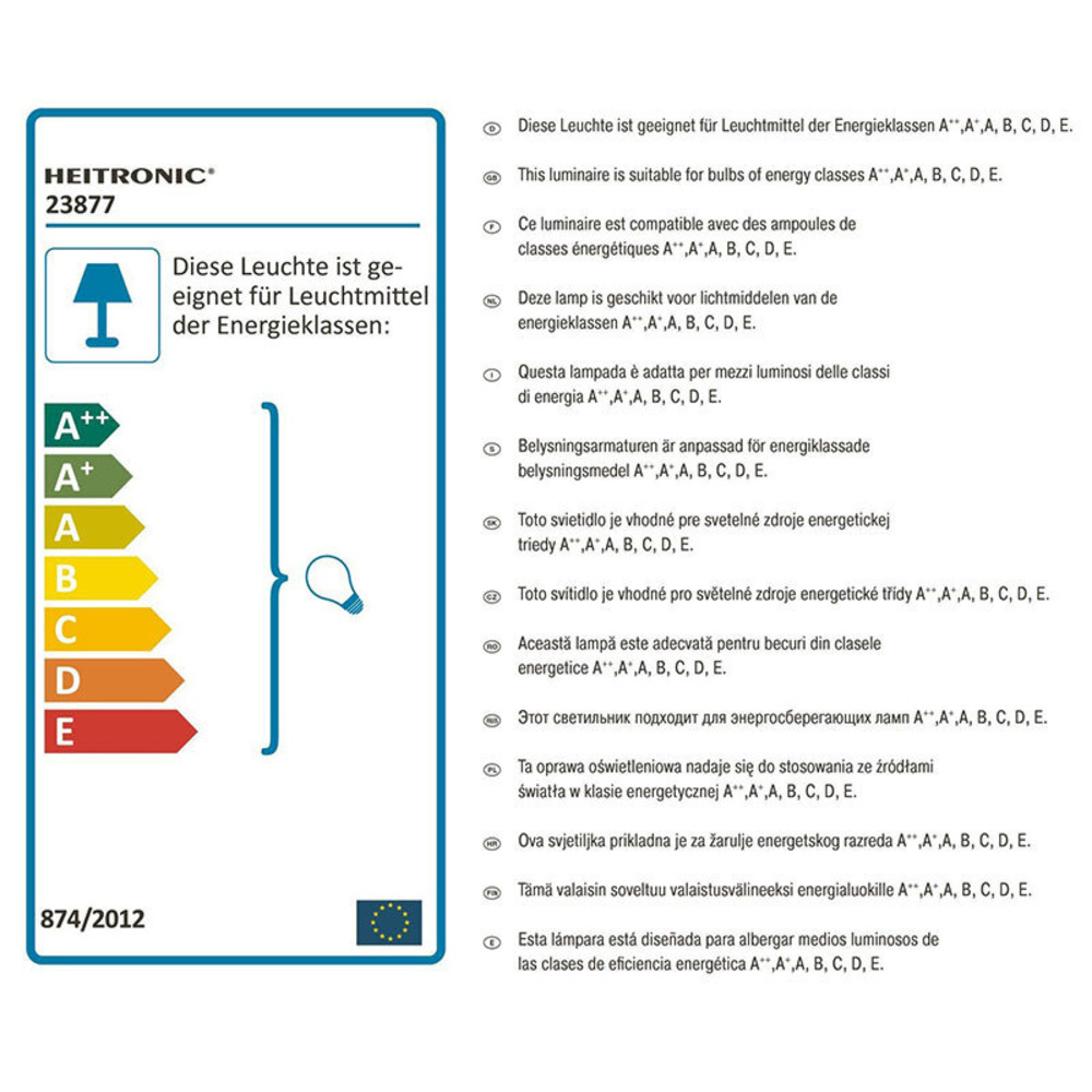 Heitronic GU10-Einbaufassung, Eisen gebürstet, IP65