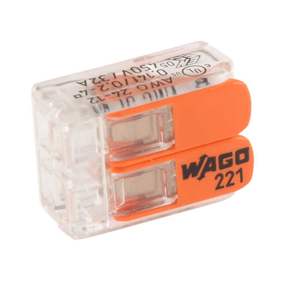 Wago 221-412 COMPACT Verbindungsklemme 2 x 4 mm², 100 Stück