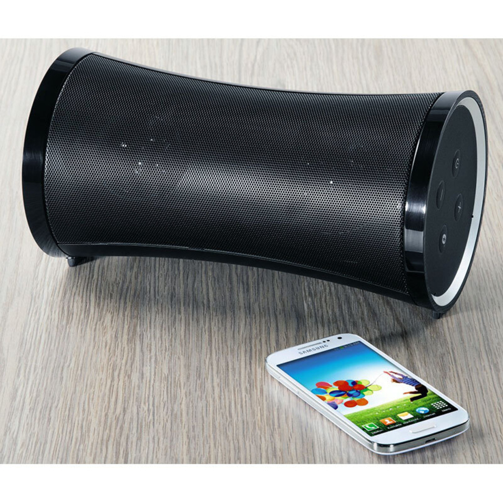 hama Stereo-Bluetooth-Lautsprecher BL-988, Netz-/Batteriebetrieb, spritzwassergeschützt, schwarz