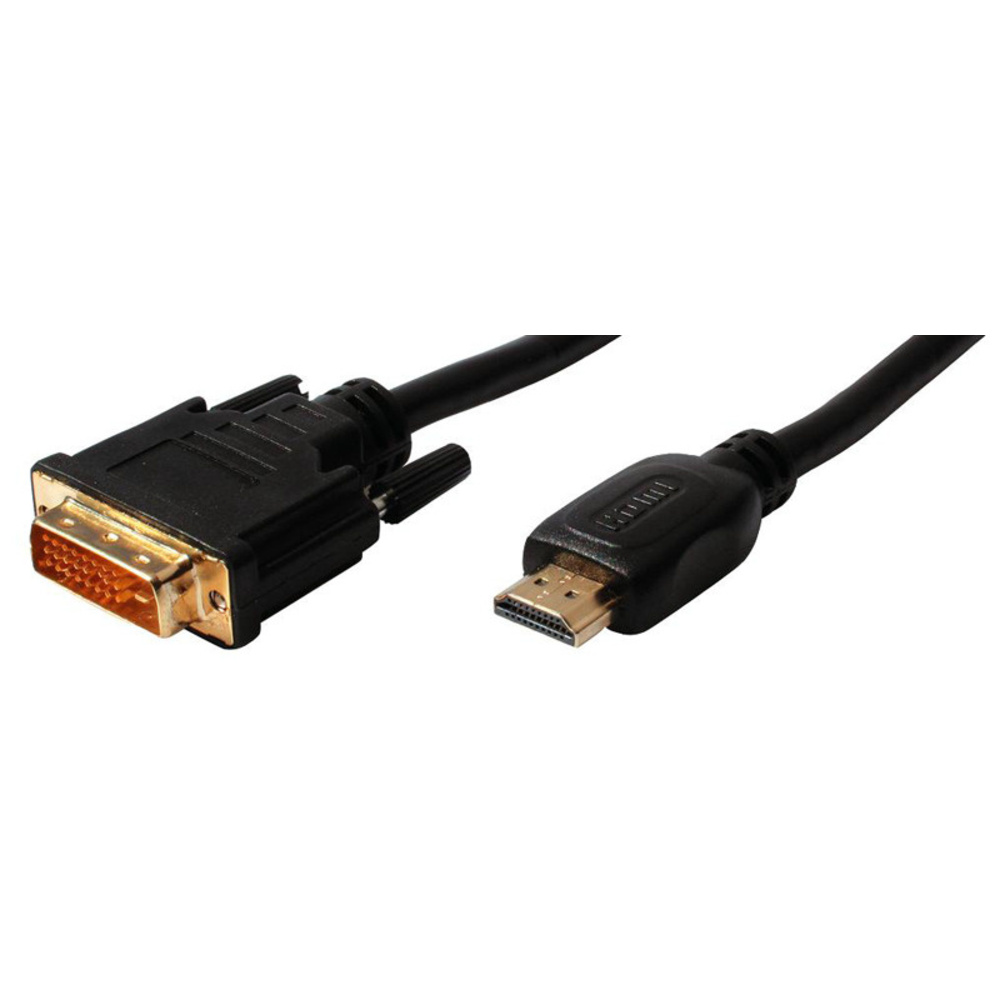 Adapterkabel, HDMI-Stecker auf DVI-D (24+1) Stecker, vergoldete Kontakte, 2 m