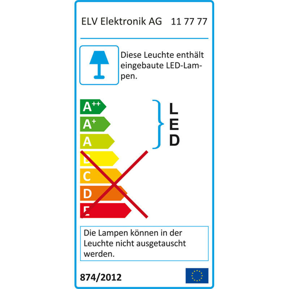 ELV 30-W-LED-Flutlichtstrahler mit 180°-Bewegungsmelder, kaltweiß, IP44
