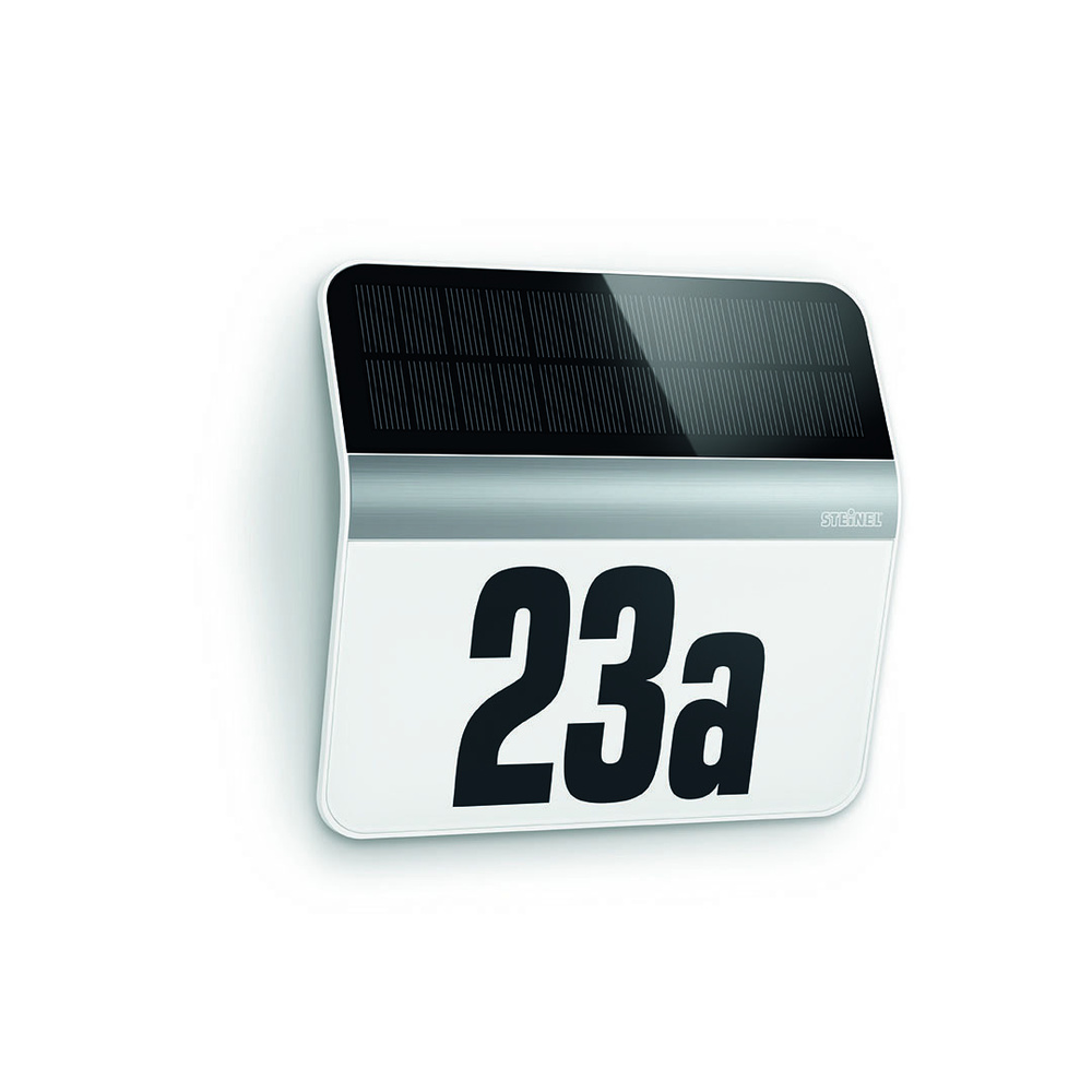 Steinel XSolar LH-N Solar-LED-Hausnummernleuchte, edelstahlfarben