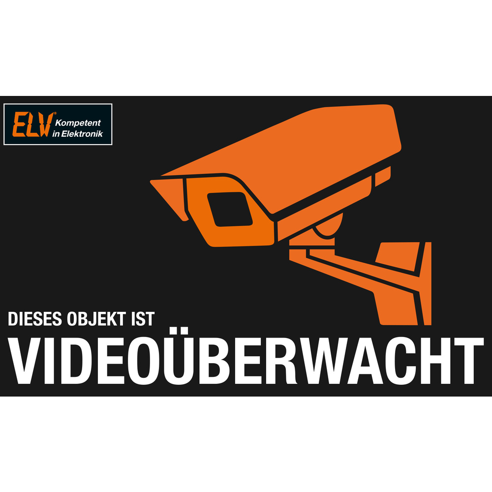 ELV Warnaufkleber Videoüberwachung, 10er-Spar-Set