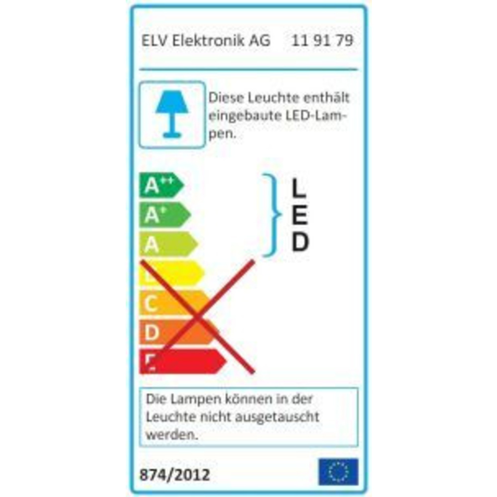 ELV 6-W-RGB-LED-Strahler mit Dämmerungssensor und Fernbedienung, inkl. Erdspieß