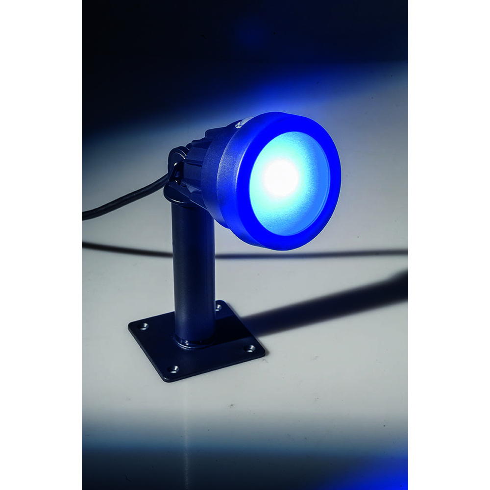 ELV 6-W-RGB-LED-Strahler mit Dämmerungssensor und Fernbedienung, inkl. Erdspieß