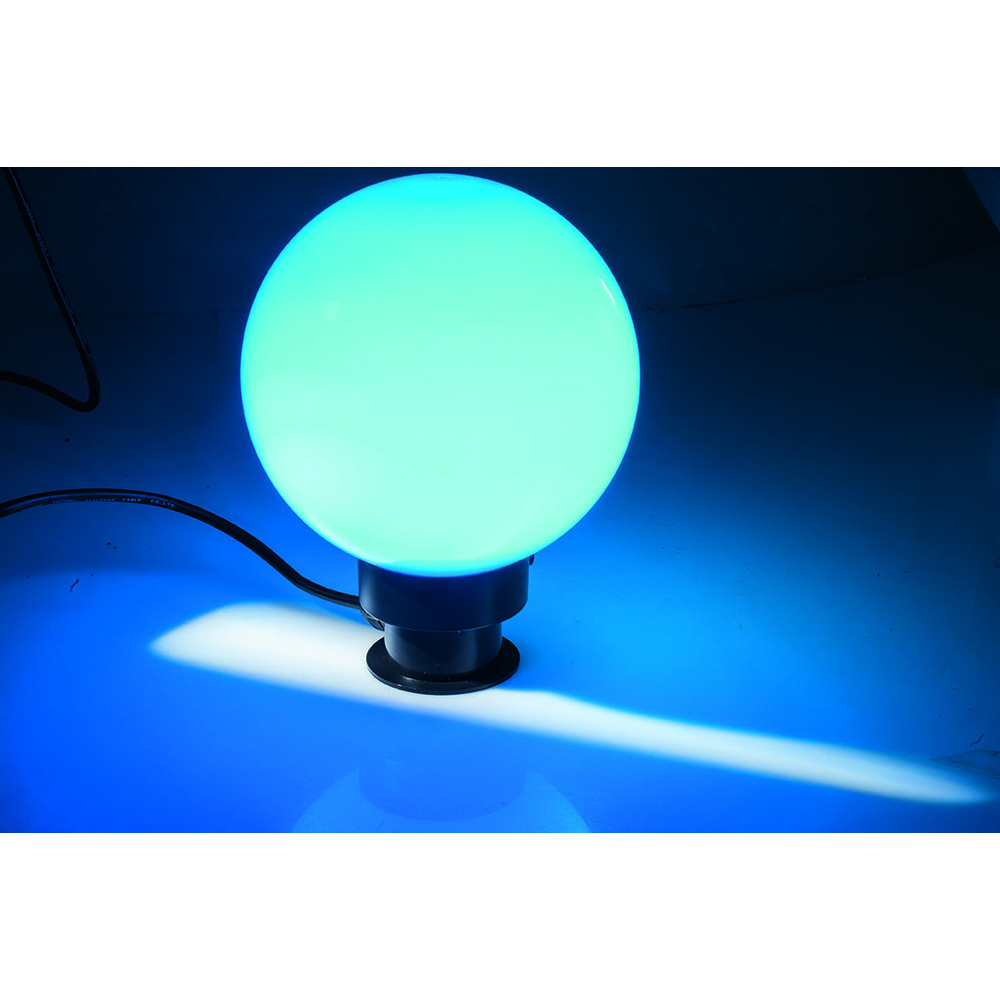 ELV 20-cm-RGB-LED-Kugelleuchte mit Fernbedienung, inkl. Erdspieß