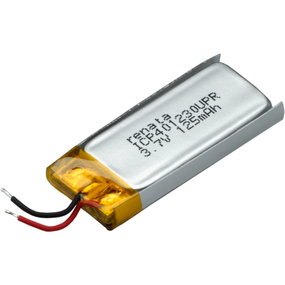 Renata Lithium Polymer Akku mit Schutzschaltung ICP401230UPR 3,7 V 130 mAh