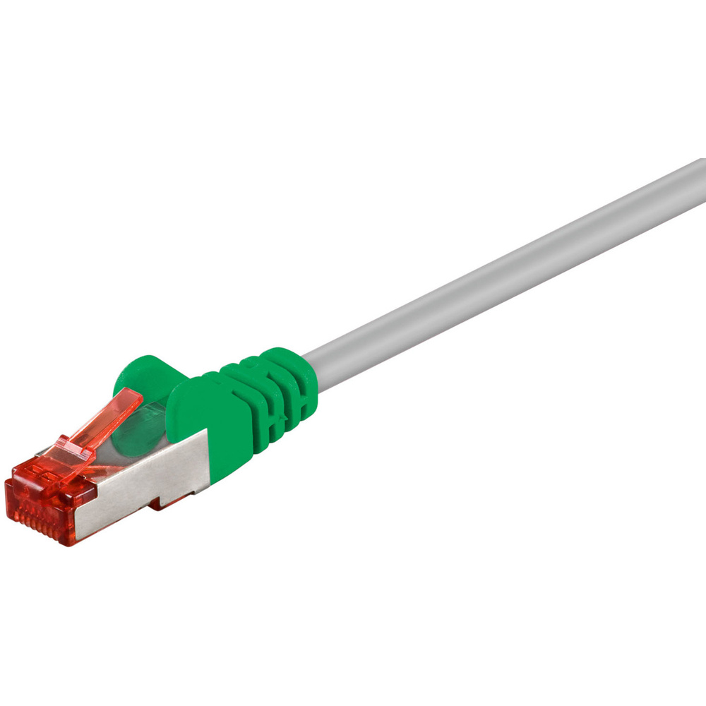 goobay Cross-Over Netzwerkkabel, Cat.6, S/FTP, PIMF, grau, 5 m