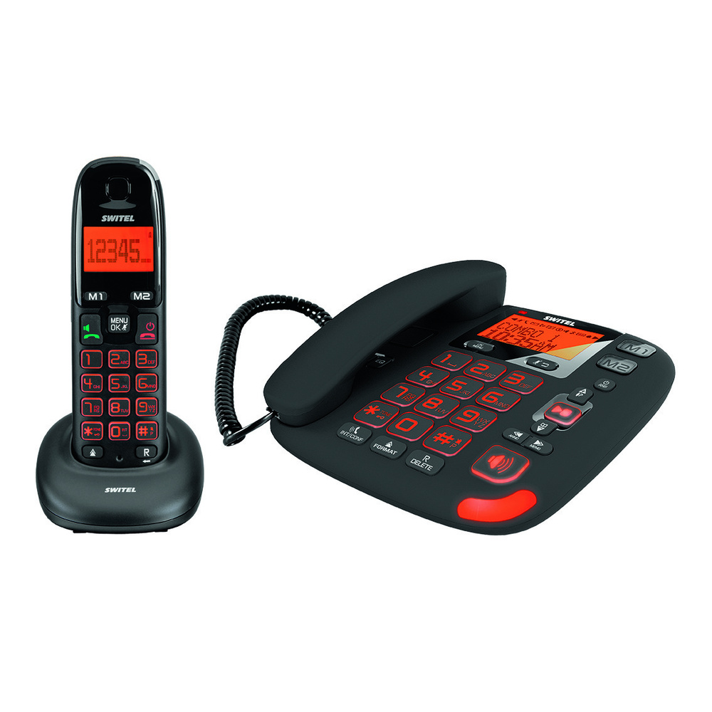 SWITEL Großtasten-Telefon DCT50072 C Vita Combo Comfort