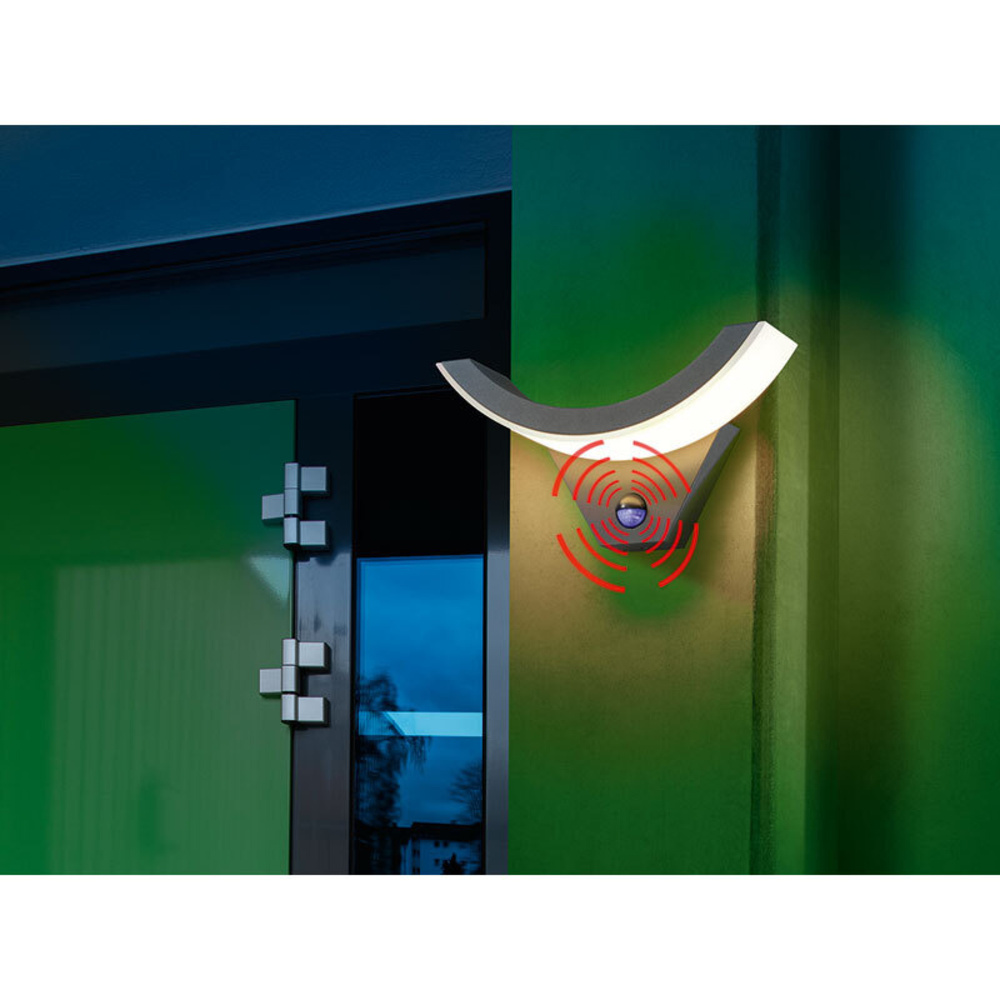 esotec Swing 9-W-Sensor-LED-Wandleuchte mit Bewegungsmelder