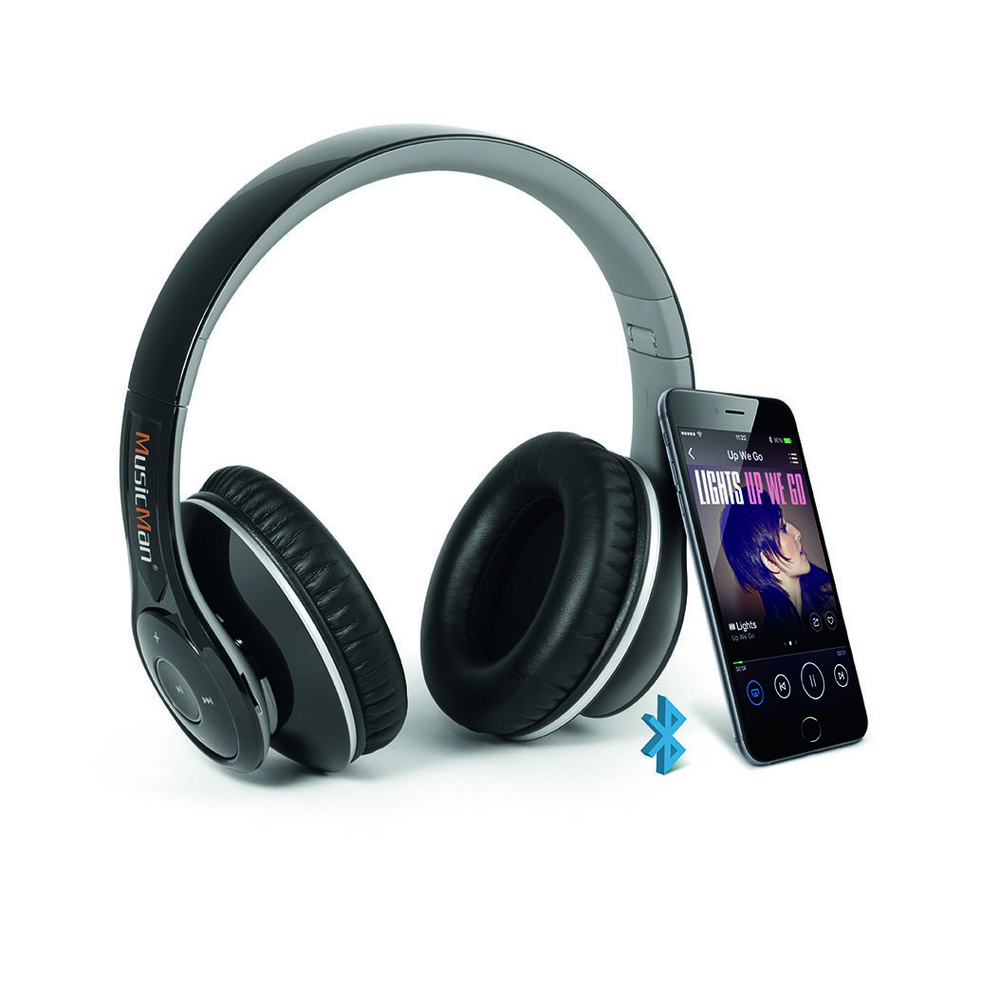 MusicMan Bluetooth-Kopfhörer BT-X15 mit integriertem MP3 Player, Bluetooth und UKW-Radio, faltbar