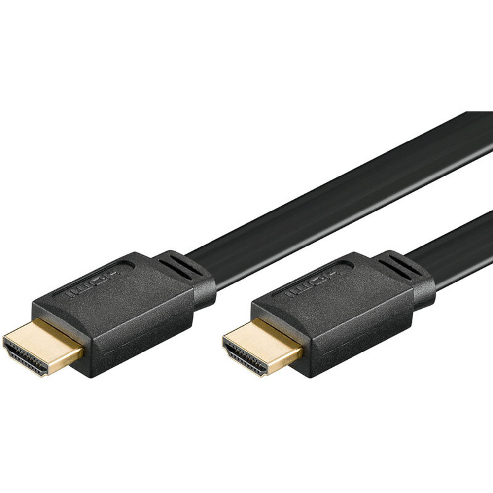 Goobay HDMI-Flachkabel (High Speed mit Ethernet), HDMI-Stecker (Typ A) auf HDMI-Stecker (Typ A), ultraflach, 5 m