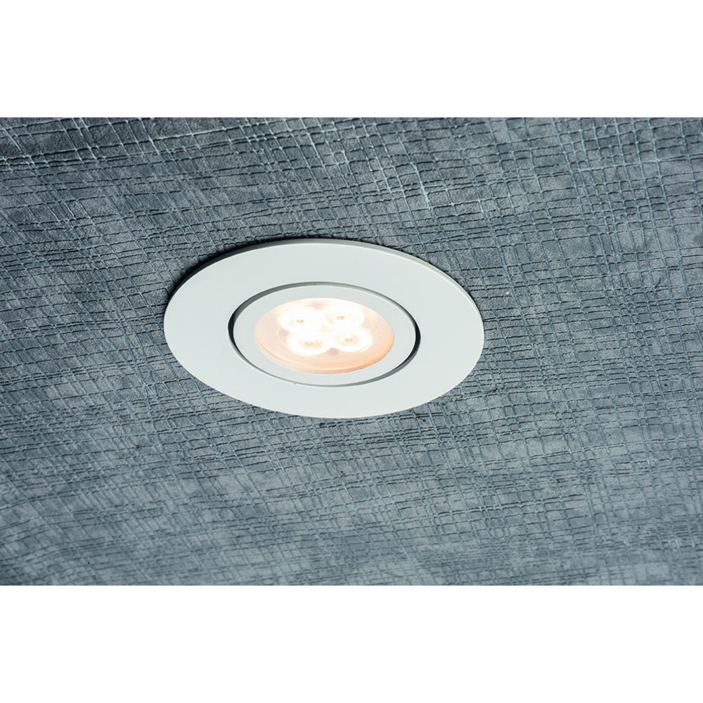ELV 3er Set LED-Einbaustrahler, rund, schwenkbar, weiß