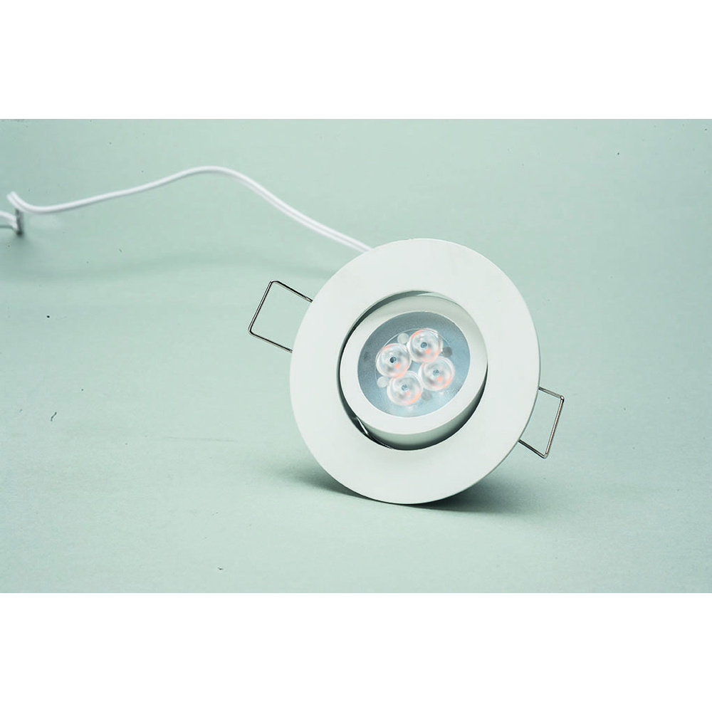 ELV 3er Set LED-Einbaustrahler, rund, schwenkbar, weiß